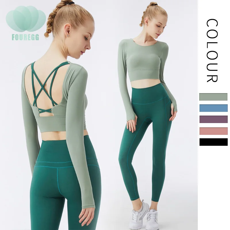 Custom Logo Sports Fitness top long-sleeved T-shirt yoga suit Bra Pants Workout Sports Wear Yoga Set For Women, Customized colors
Custom Logo Sports Fitness top long-sleeved T-shirt yoga suit Bra Pants Workout Sports Wear Yoga Set For Women, Customized colors