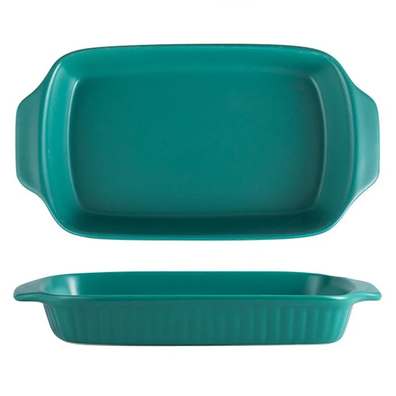 Rectangular 11.5 inch two-ear baking dish domestic cheese pizza baking dish INS 9 inch baking dish ceramic cutlery
Rectangular 11.5 inch two-ear baking dish domestic cheese pizza baking dish INS 9 inch baking dish ceramic cutlery