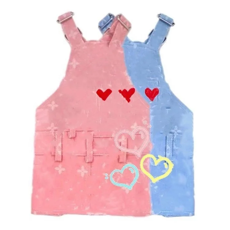 Classic Custom Cute Blue And Pink Denim Luxury Brand Logo Custom Pet Clothes Dog Denim Dress
Classic Custom Cute Blue And Pink Denim Luxury Brand Logo Custom Pet Clothes Dog Denim Dress