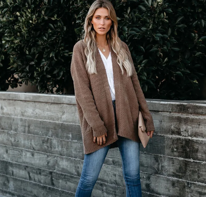 Factory New Arrivals Women's Cardigan Jacket Long-sleeved Solid Color Loose Coat Casual Streetwear
Factory New Arrivals Women's Cardigan Jacket Long-sleeved Solid Color Loose Coat Casual Streetwear