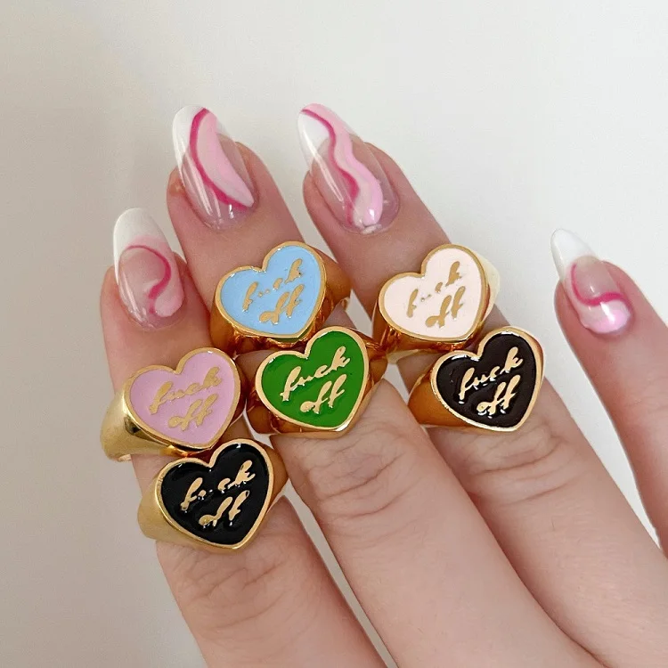 Y2K INS Style Personalise Gold Plated Enamel Blue Color Letters Open Rings
Y2K INS Style Personalise Gold Plated Enamel Blue Color Letters Open Rings