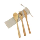 Wonderful Biodegradable Recycle Bamboo Tableware Set with Fork Spoon and Knife 20 cm Bamboo flatware set