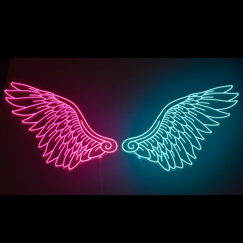 Custom Wing Neon Sign Signboard Modeling Wall neon Art 3D clear acrylic led neon letters sign light decoration
Custom Wing Neon Sign Signboard Modeling Wall neon Art 3D clear acrylic led neon letters sign light decoration