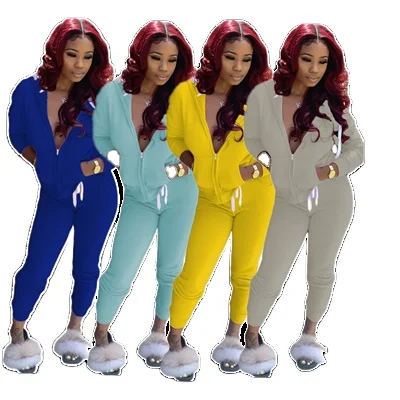Solid Color Long Sleeve Sweatshirt Zipper Joggers Tracksuit Sweat Suit 2 Piece Sweatsuit Set Outfits Women Track Suit, 12 colors
Solid Color Long Sleeve Sweatshirt Zipper Joggers Tracksuit Sweat Suit 2 Piece Sweatsuit Set Outfits Women Track Suit, 12 colors