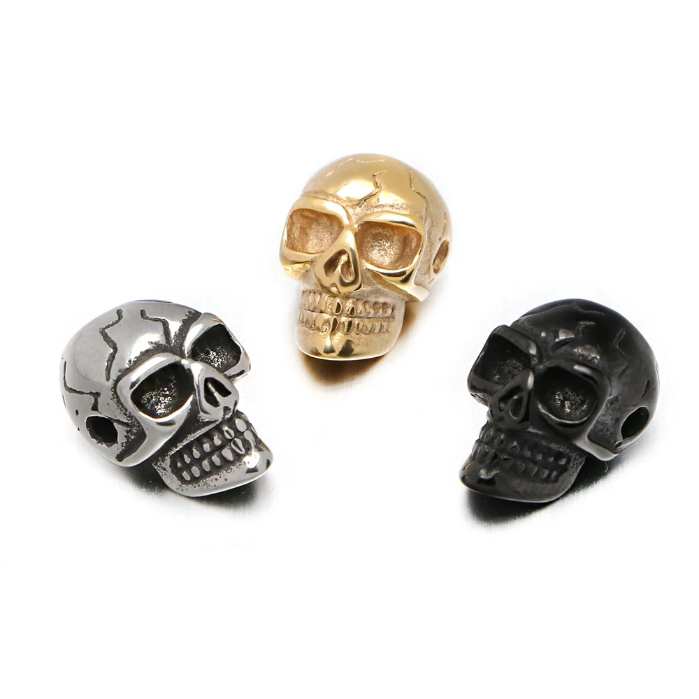 Personalised Custom Metal Gold Plated Gothic skull heads stainless Steel spacer beads DIY Skull bracelet for Jewelry making, Black/silver/gold/roes gold
Personalised Custom Metal Gold Plated Gothic skull heads stainless Steel spacer beads DIY Skull bracelet for Jewelry making, Black/silver/gold/roes gold