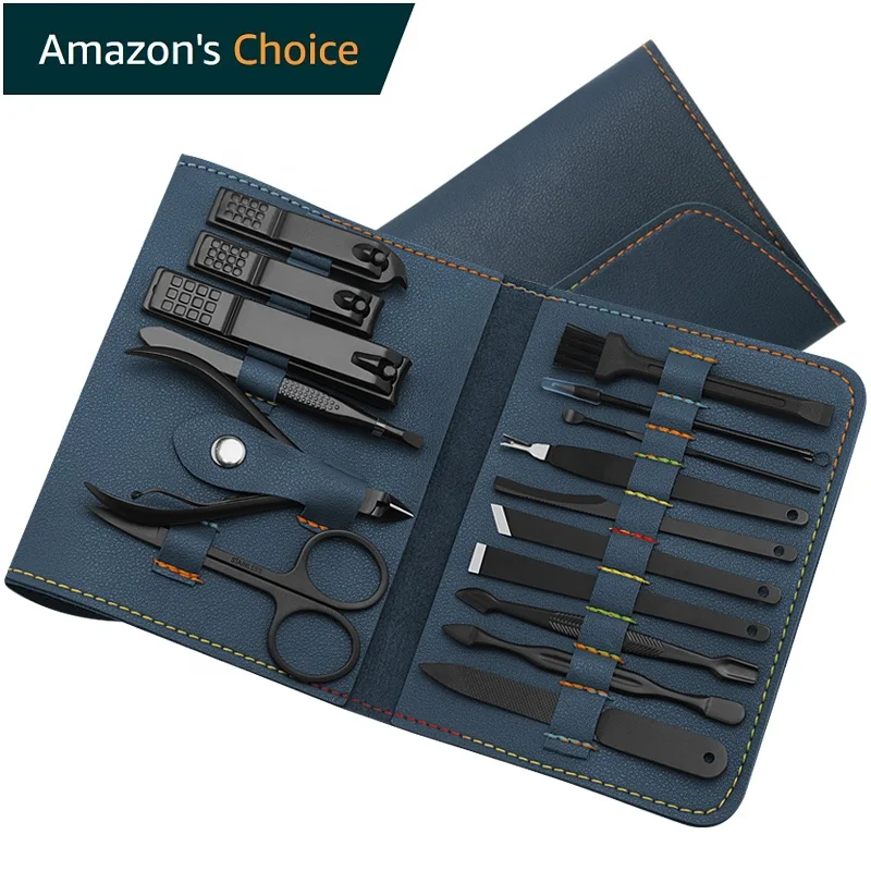 16 piece Pedicure Manicure Set Stainless Steel Beauty Nail Care tools kit Professional 16Pcs Nail Clippers Set With Soft PU Bag
16 piece Pedicure Manicure Set Stainless Steel Beauty Nail Care tools kit Professional 16Pcs Nail Clippers Set With Soft PU Bag