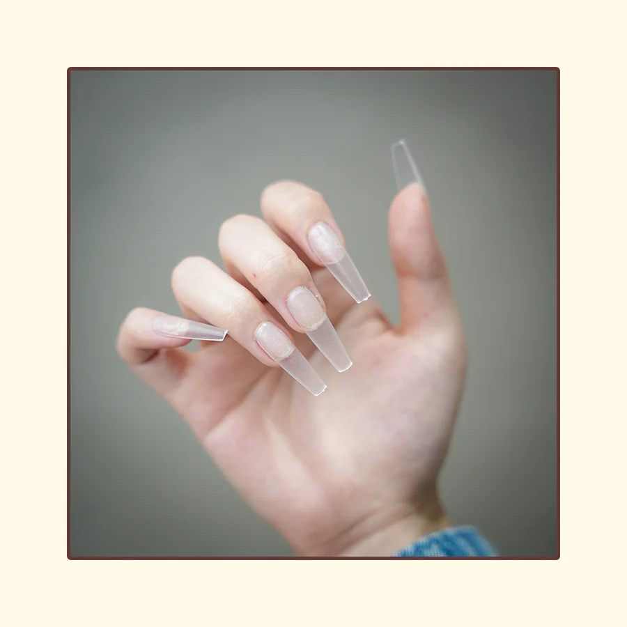 Factory OEM Long Square no-creasing Finger Nails Professional Transparent Nature Salon False Nails
Factory OEM Long Square no-creasing Finger Nails Professional Transparent Nature Salon False Nails