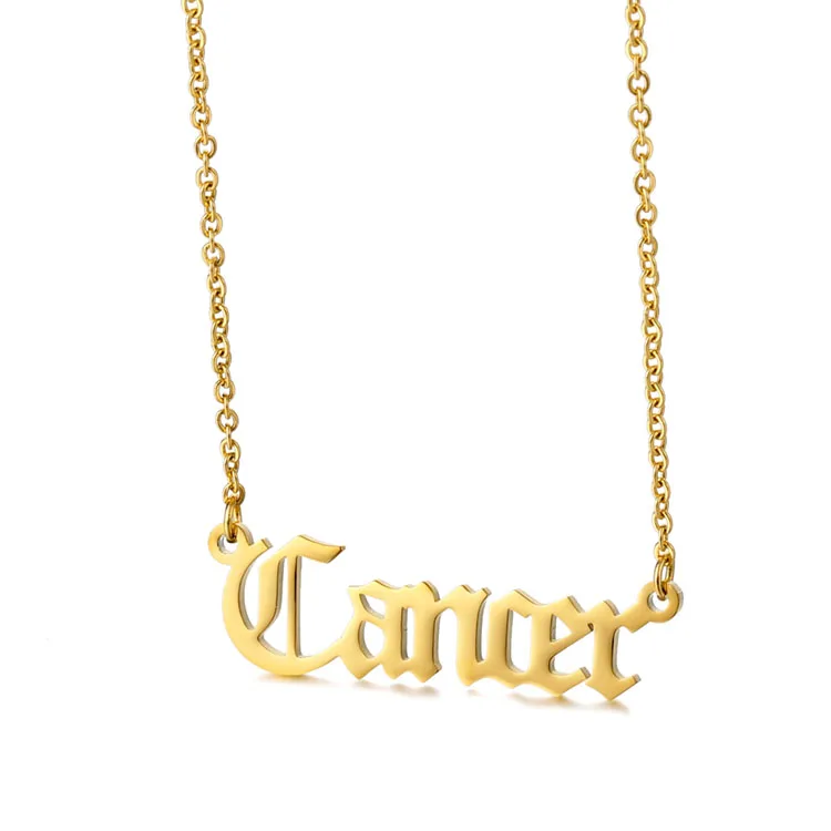 Wholesale stainless steel Star Horoscope necklaces Gold Plated zodiac pendant necklace
Wholesale stainless steel Star Horoscope necklaces Gold Plated zodiac pendant necklace
