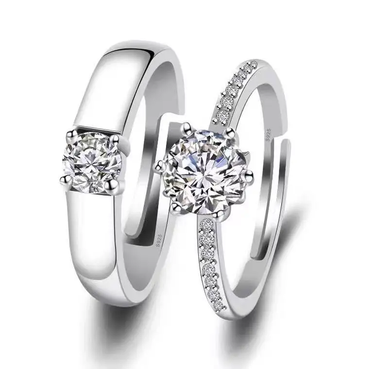 Fashion Creative Wedding Ring Men and Women Diamond Pair Ring Silver Plated Couple Ring Jewelry 2021
Fashion Creative Wedding Ring Men and Women Diamond Pair Ring Silver Plated Couple Ring Jewelry 2021