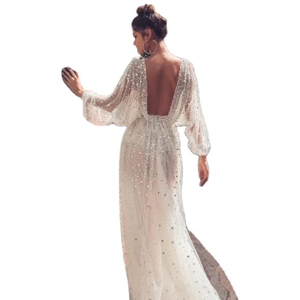 Ivory Beautiful Customized Bridal Dresses Latest Designs Fashion Wedding Gown, Silver
Ivory Beautiful Customized Bridal Dresses Latest Designs Fashion Wedding Gown, Silver