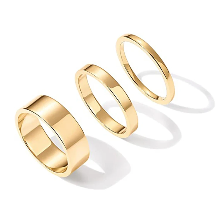 Y132 Wholesale Anneaux En Acier Inoxydable 18K Gold Plated 3pcs/set Simple Stackable Ring Set For Women Fashion Jewelry Rings
Y132 Wholesale Anneaux En Acier Inoxydable 18K Gold Plated 3pcs/set Simple Stackable Ring Set For Women Fashion Jewelry Rings