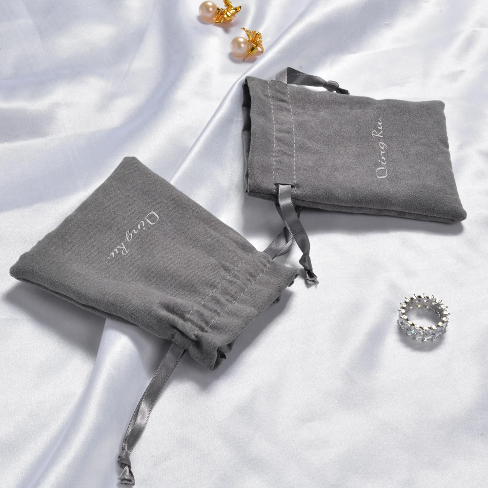 Custom Logo Drawstring Silk Velvet Jewelry Pouch Packaging For Jewelry, Gray or custom
Custom Logo Drawstring Silk Velvet Jewelry Pouch Packaging For Jewelry, Gray or custom