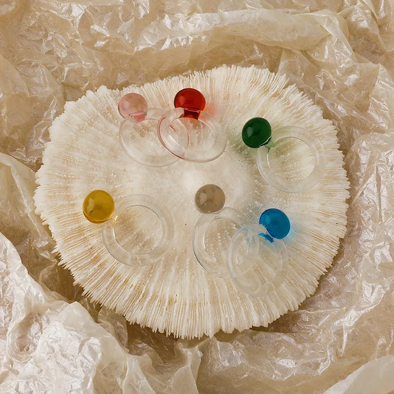 Korea Simple Acetate Transparent Colorful Acrylic Candy Color Jelly Ball Resin Acrylic Transparent Ring
Korea Simple Acetate Transparent Colorful Acrylic Candy Color Jelly Ball Resin Acrylic Transparent Ring