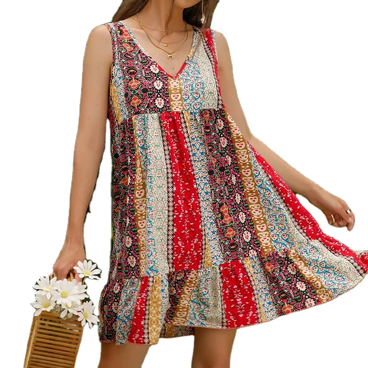 Newest high Quality bohemia ethnic print dress for women plus size dress
Newest high Quality bohemia ethnic print dress for women plus size dress