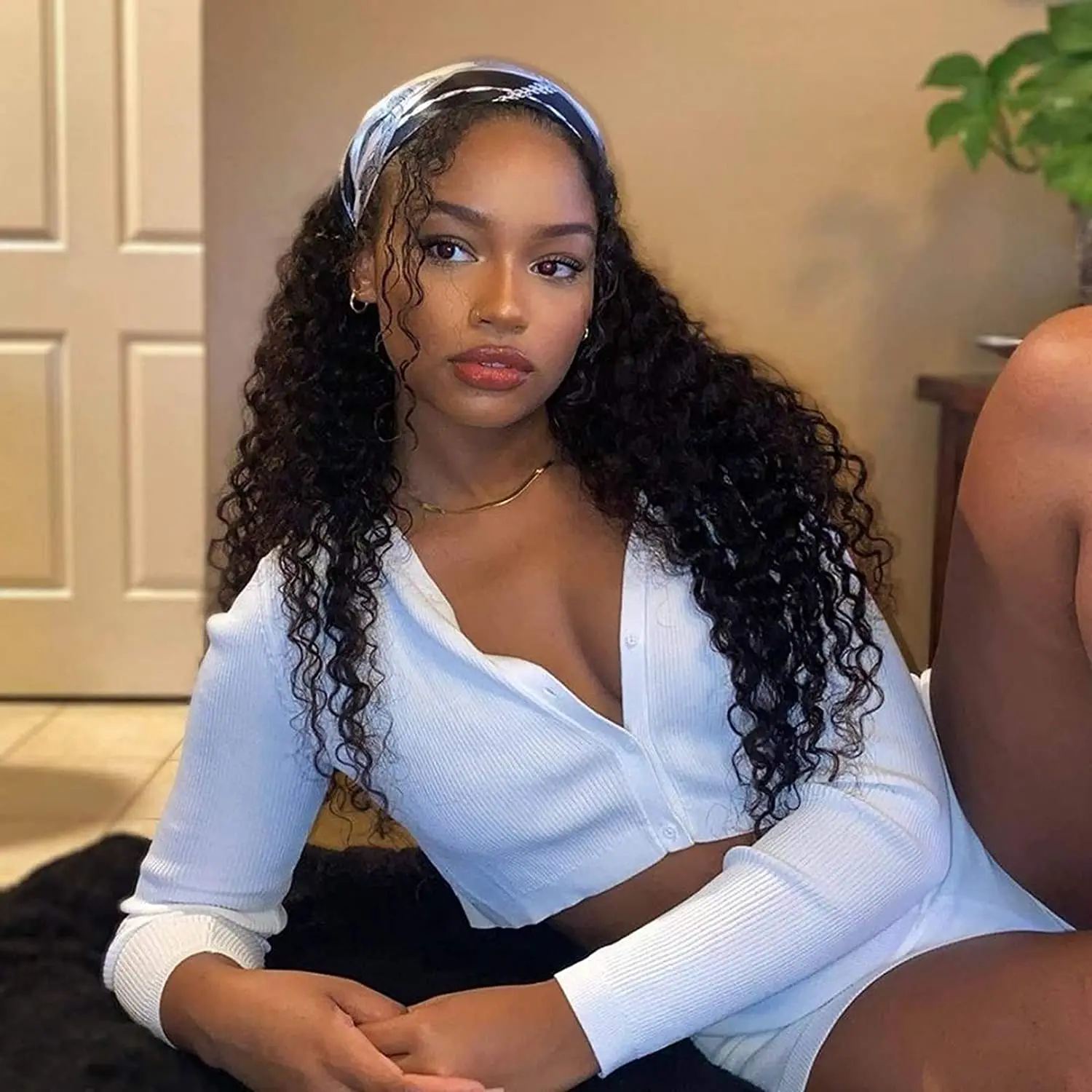 Wholesale Headband Brazilian Hair Half Curly Wig 150 Density Natural Black Deep Wave Machine Made Headband Wig For Black Women
Wholesale Headband Brazilian Hair Half Curly Wig 150 Density Natural Black Deep Wave Machine Made Headband Wig For Black Women