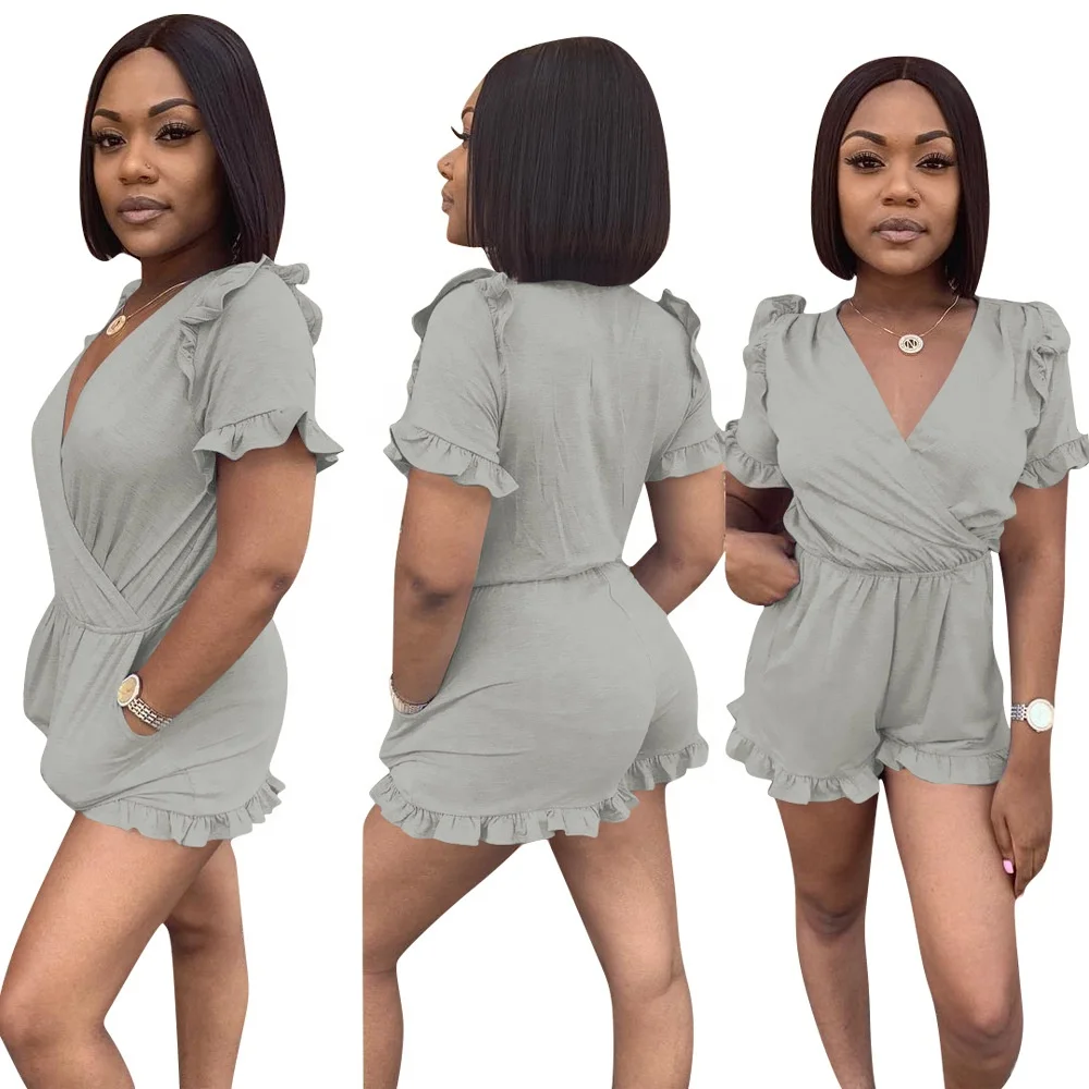 B63027A American foreign trade hot style solid color sleeve soft comfortable lady jumpsuit, Gray/blue
B63027A American foreign trade hot style solid color sleeve soft comfortable lady jumpsuit, Gray/blue