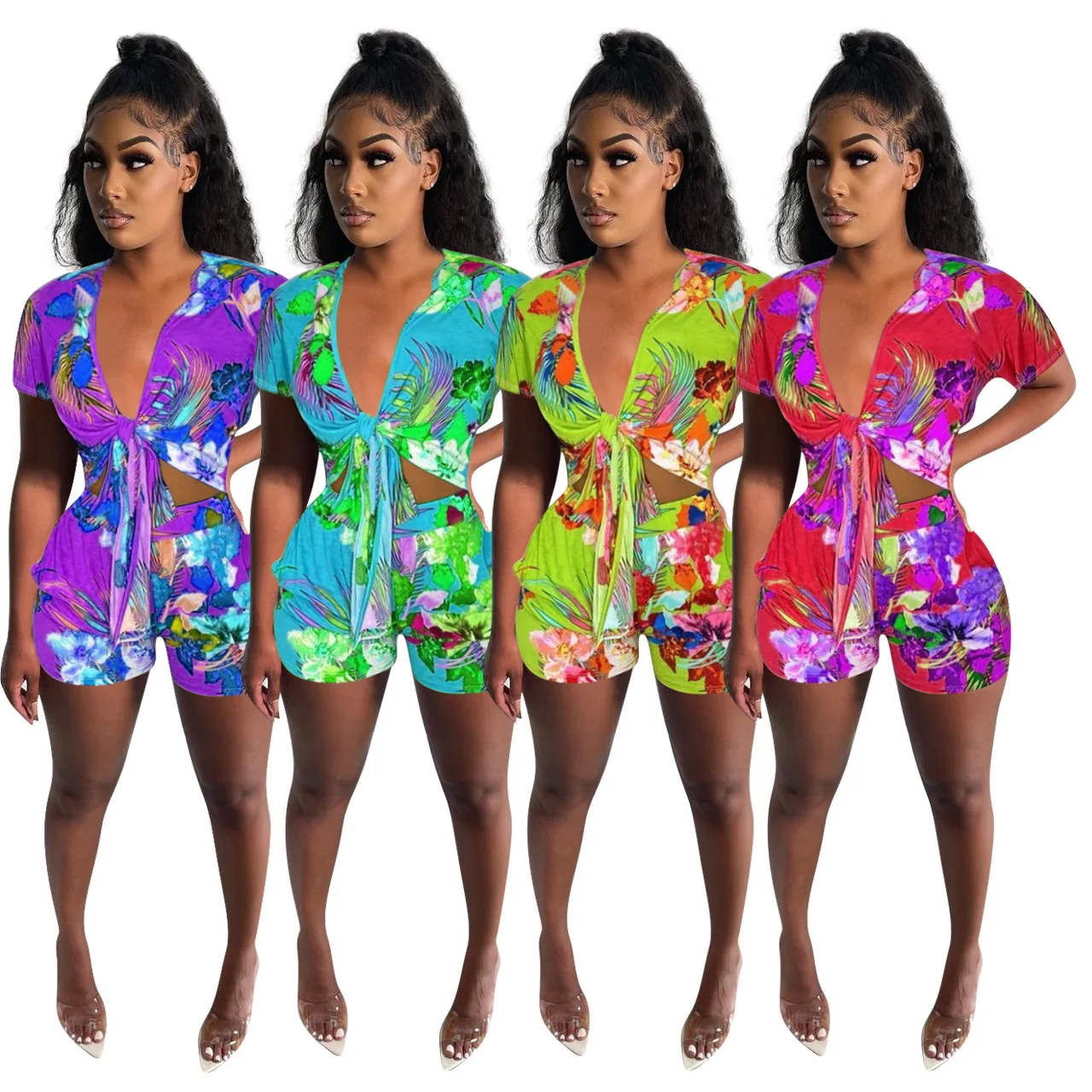 hot sale combinaison monos print floral short sleeve v-neck vest casual summer women one piece short jumpsuit
hot sale combinaison monos print floral short sleeve v-neck vest casual summer women one piece short jumpsuit