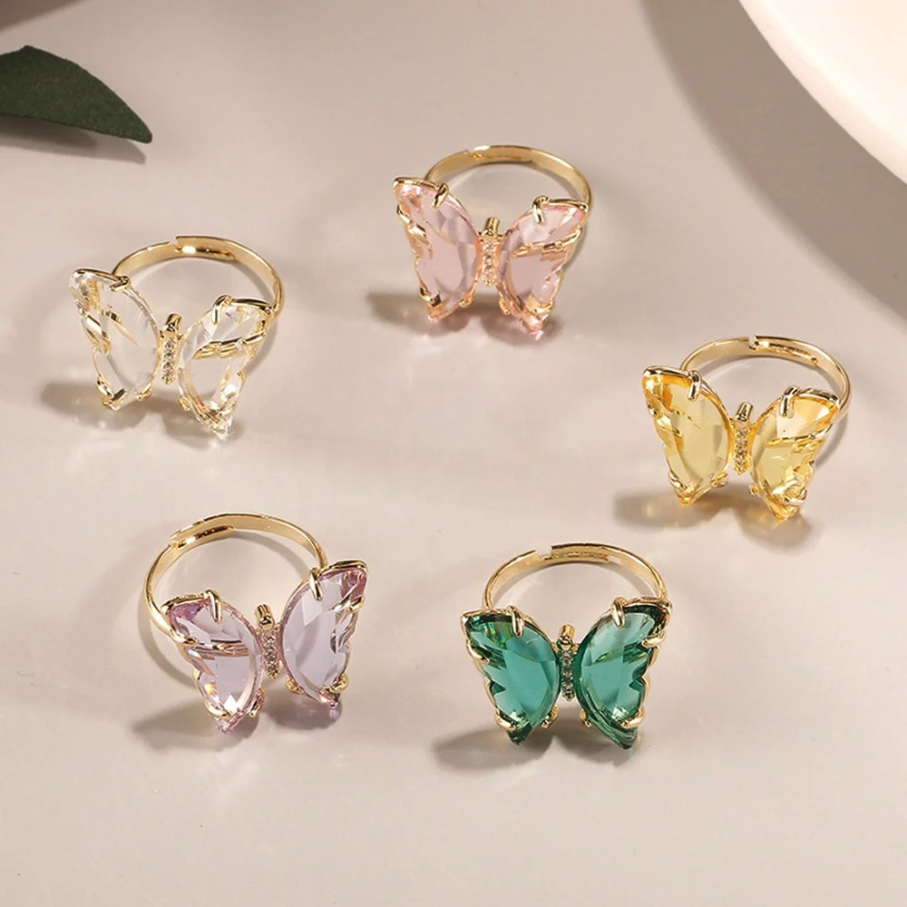 Fashion cheap jewelry crystal butterfly ring gold stainless steel copper Cubic Zirconia Small mini rings
Fashion cheap jewelry crystal butterfly ring gold stainless steel copper Cubic Zirconia Small mini rings