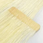 High quality remy natural 100% russian human virgin hair, drawn double ombre invisible skin weft tape in hair extensions