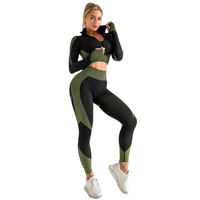 2021 New Long Sleeve Yoga Suit Breathable Seamless Fashion Sport Casual Yoga Pant Suit Women's Wear Running 1 Piece for Women
2021 New Long Sleeve Yoga Suit Breathable Seamless Fashion Sport Casual Yoga Pant Suit Women's Wear Running 1 Piece for Women