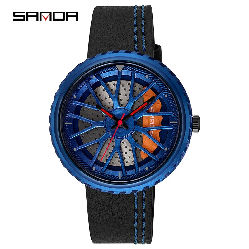 Leather strap Men Watch Personality Car Wheel 360 Degree Rotating Waterproof Quartz Wristwatch
Leather strap Men Watch Personality Car Wheel 360 Degree Rotating Waterproof Quartz Wristwatch