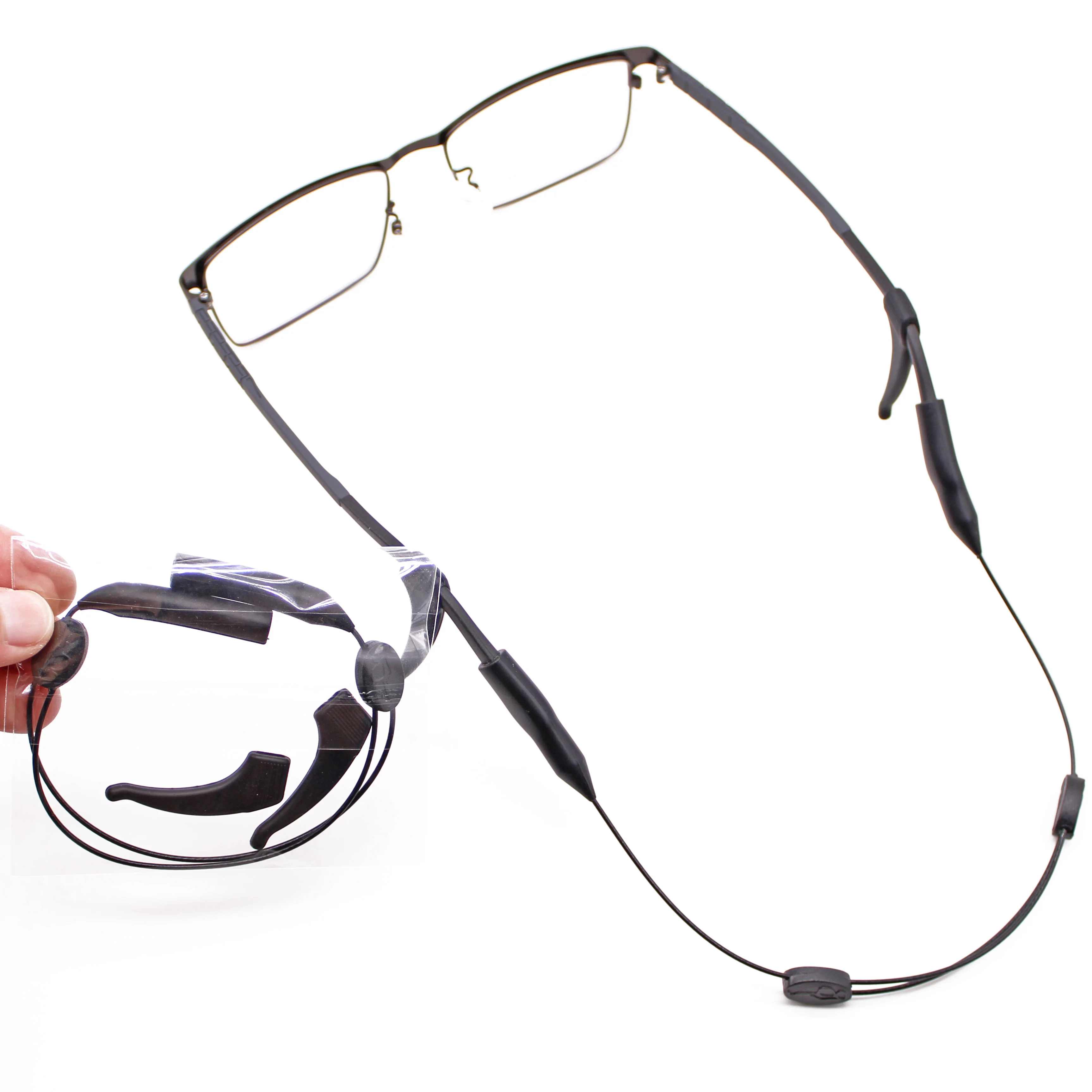 Wholesale glasses chain glasses rope adjustable steel wire silicone glasses rope, Black
Wholesale glasses chain glasses rope adjustable steel wire silicone glasses rope, Black