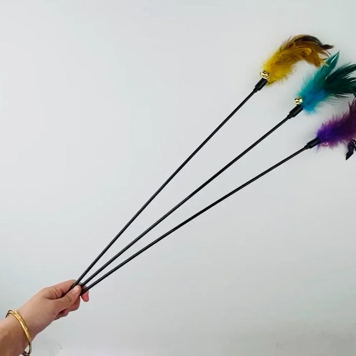 Factory Wholesale New Multi-color Pet Feather Bells Interactive Chewing Cat Stick Toy, Picture showed
Factory Wholesale New Multi-color Pet Feather Bells Interactive Chewing Cat Stick Toy, Picture showed