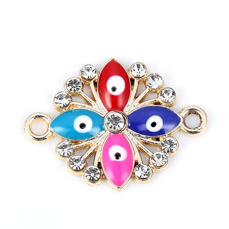 Golden Evil Eyes Pattern Alloy Crystal Connectors Bracelet Charm For DIY Jewelry Making Handmade Pendant Necklace, Gold
Golden Evil Eyes Pattern Alloy Crystal Connectors Bracelet Charm For DIY Jewelry Making Handmade Pendant Necklace, Gold