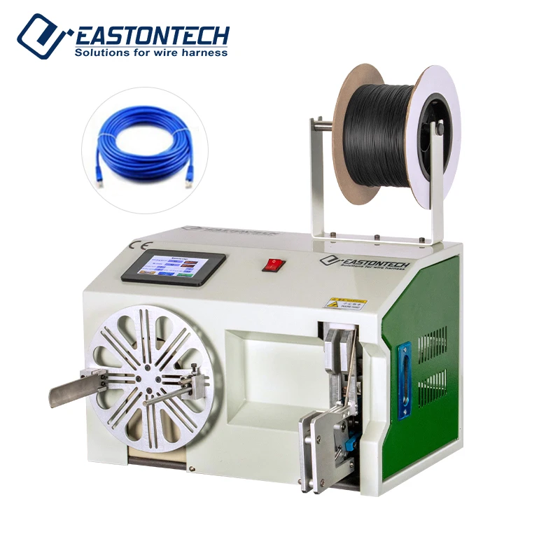 

EW-20A semi-automatic 8-30mm diameter wire winding and binding machine high speed cable coil winding tying machinery