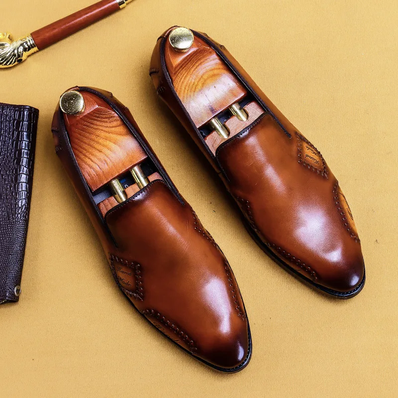 Real Leather Cowhide Men Casual Shoes Lux Designer Oxford Mocassin Dress Shoes
Real Leather Cowhide Men Casual Shoes Lux Designer Oxford Mocassin Dress Shoes