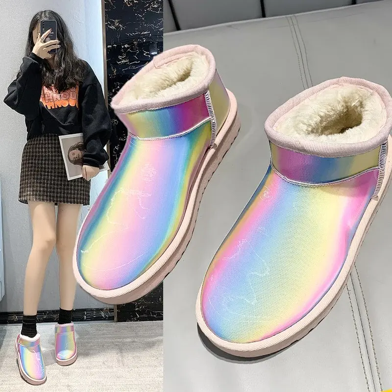 Women's Boots Rainbow boots low top high top casual winter boots women shoes waterproof anti-slip Plush thermal cotton shoes
Women's Boots Rainbow boots low top high top casual winter boots women shoes waterproof anti-slip Plush thermal cotton shoes