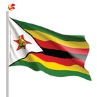 Wholesale Digital Printing Polyester National Country Custom yellow zelda Zimbabwe Flag