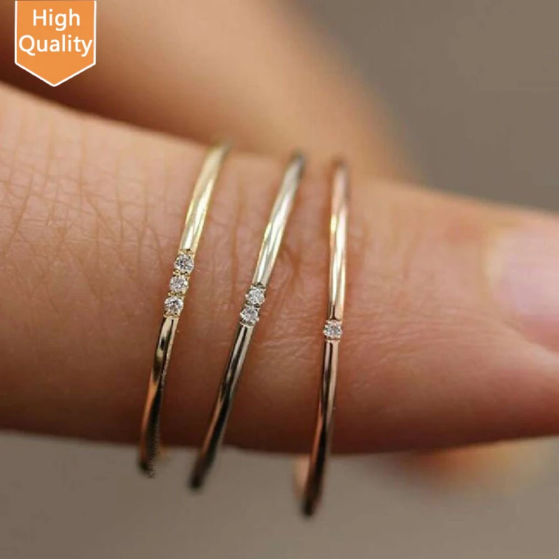Jewelry Wholesale 18k Gold Plated Dainty Rings Diamond Stainless Steel Rings For Women
Jewelry Wholesale 18k Gold Plated Dainty Rings Diamond Stainless Steel Rings For Women