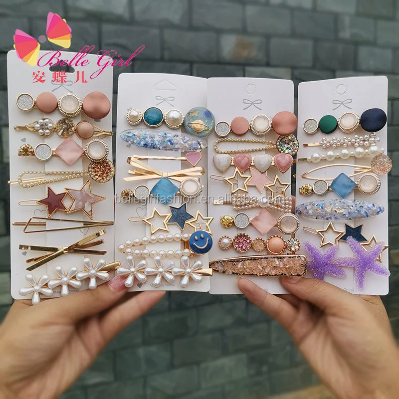 hair pins clips gift set stars metal hair clips sets for women