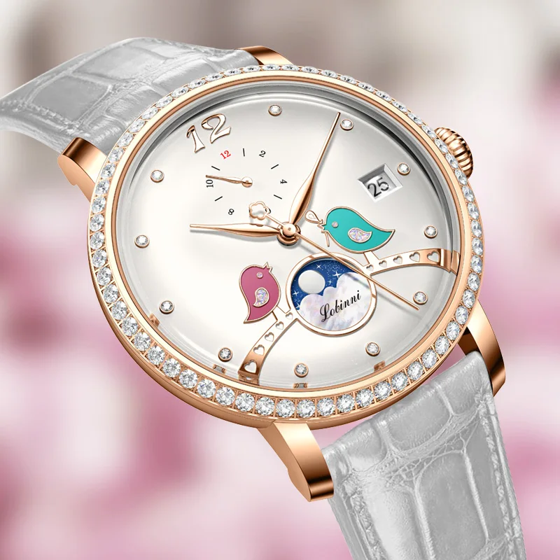 White/Red/Black Leather Strap Wristwatch Woman Women 2021 Trendy Luxury Zircon-Setting High Quality Automatic Watches
White/Red/Black Leather Strap Wristwatch Woman Women 2021 Trendy Luxury Zircon-Setting High Quality Automatic Watches