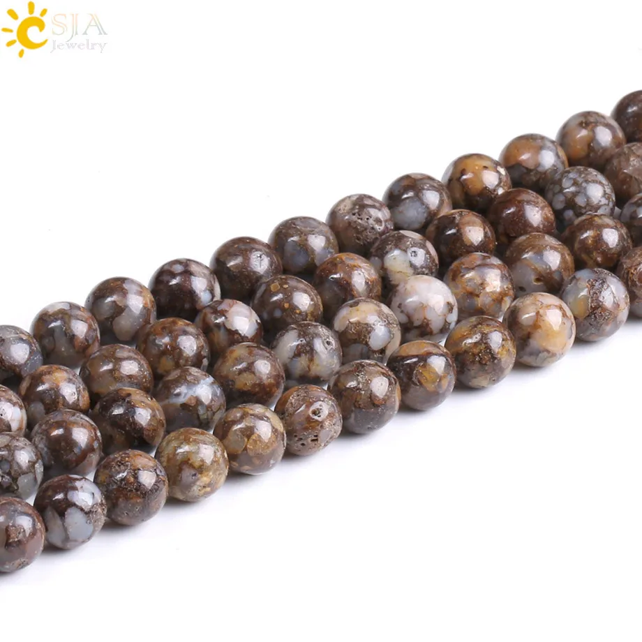 CSJA 2020 wholesale 8mm brown-white stone round loose bead for necklace bracelet jewelry making F220
CSJA 2020 wholesale 8mm brown-white stone round loose bead for necklace bracelet jewelry making F220