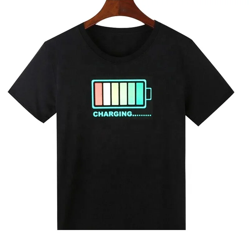 Hot Selling Black Custom Flashing LED Light Up T-Shirt Short Sleeve Men Unisex Party EL Panel T Shirt
Hot Selling Black Custom Flashing LED Light Up T-Shirt Short Sleeve Men Unisex Party EL Panel T Shirt