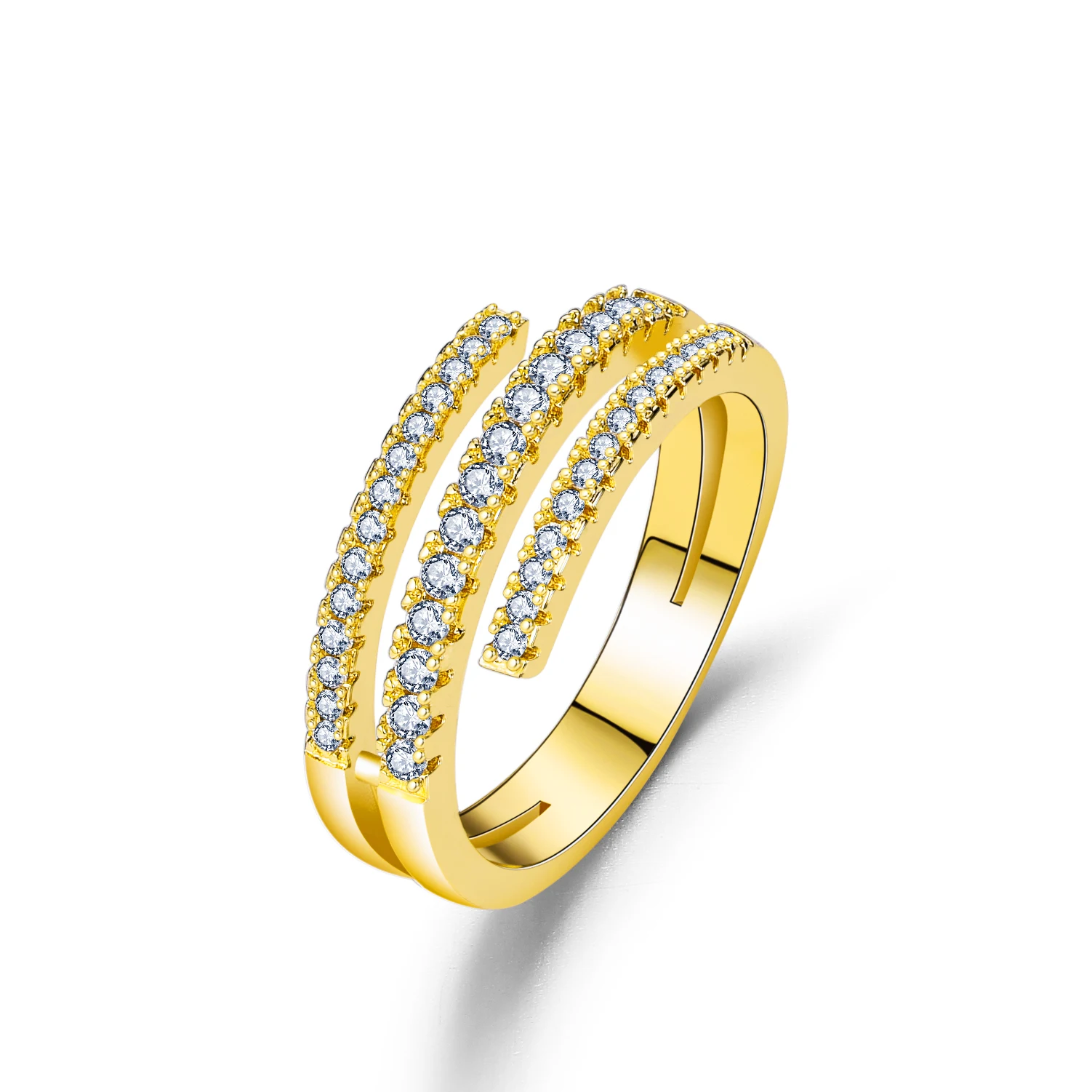 Gold Wedding Ring Jewelry Type Design Copper Plated 18K Gold Zircon Ring For Women, Golden
Gold Wedding Ring Jewelry Type Design Copper Plated 18K Gold Zircon Ring For Women, Golden