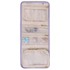 Newest Quilted Design Purple Color Foldable Jewelry Organizer Pouch Bag
