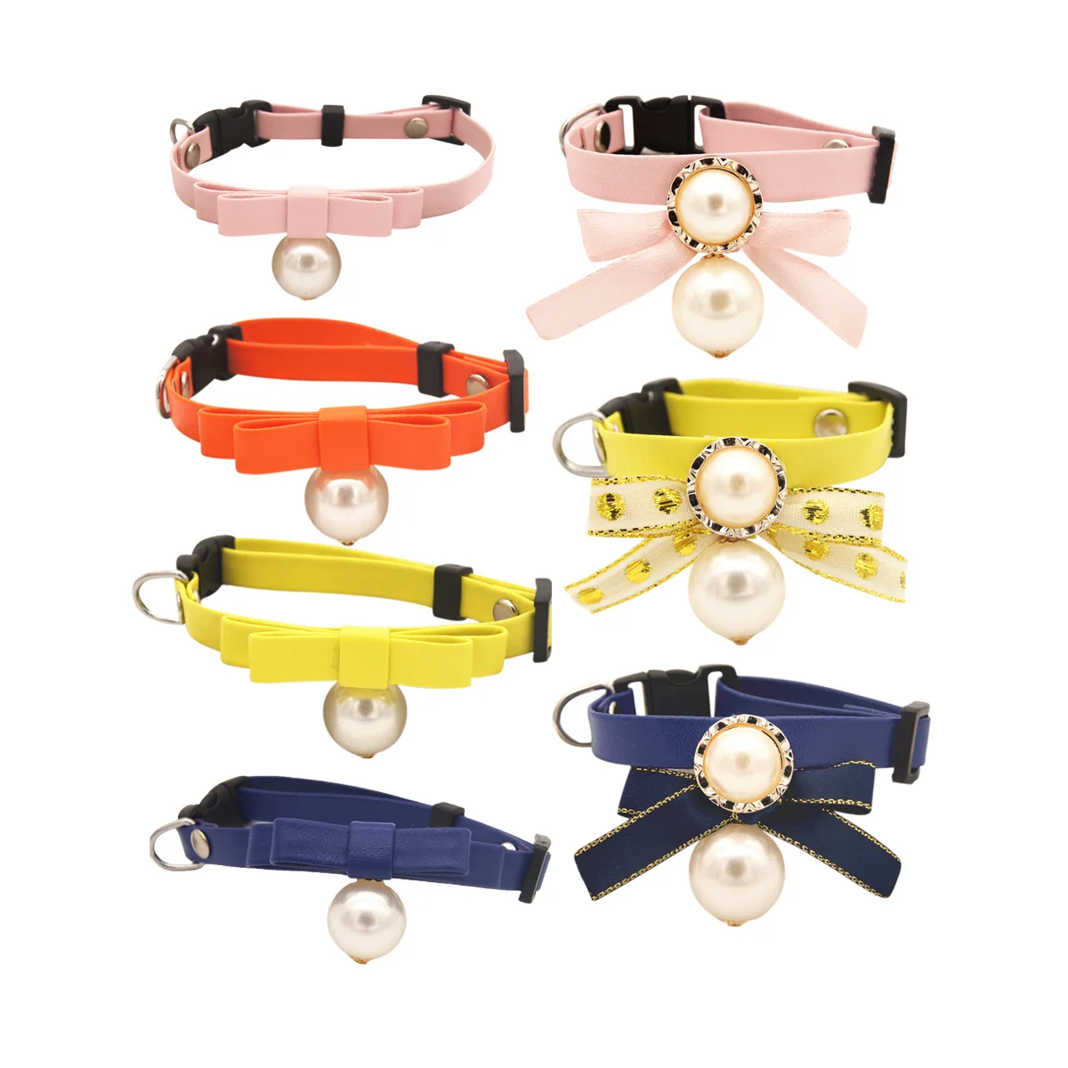 Wholesale Pet Products Supplies Luxury Metal Buckle Pearl Vegan Leather PU Cat Puppy Dog Bow Collar, As pic
Wholesale Pet Products Supplies Luxury Metal Buckle Pearl Vegan Leather PU Cat Puppy Dog Bow Collar, As pic