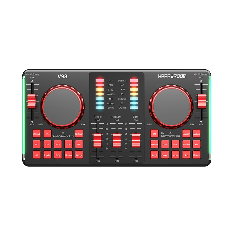 Live Sound Card Mixer Music Studio Equipment Set Audio Interface Microphone Recording New Model Sound Card, Black
Live Sound Card Mixer Music Studio Equipment Set Audio Interface Microphone Recording New Model Sound Card, Black