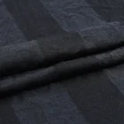 China factory custom stock lot soft knit stripe stretch black jacquard cotton fabric
