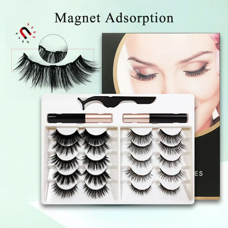 Wholesale Private Label 3D 5 Magnet False Mink Eyelashes Kit 10 Pairs Magnetic Lashes, As the picture show
Wholesale Private Label 3D 5 Magnet False Mink Eyelashes Kit 10 Pairs Magnetic Lashes, As the picture show