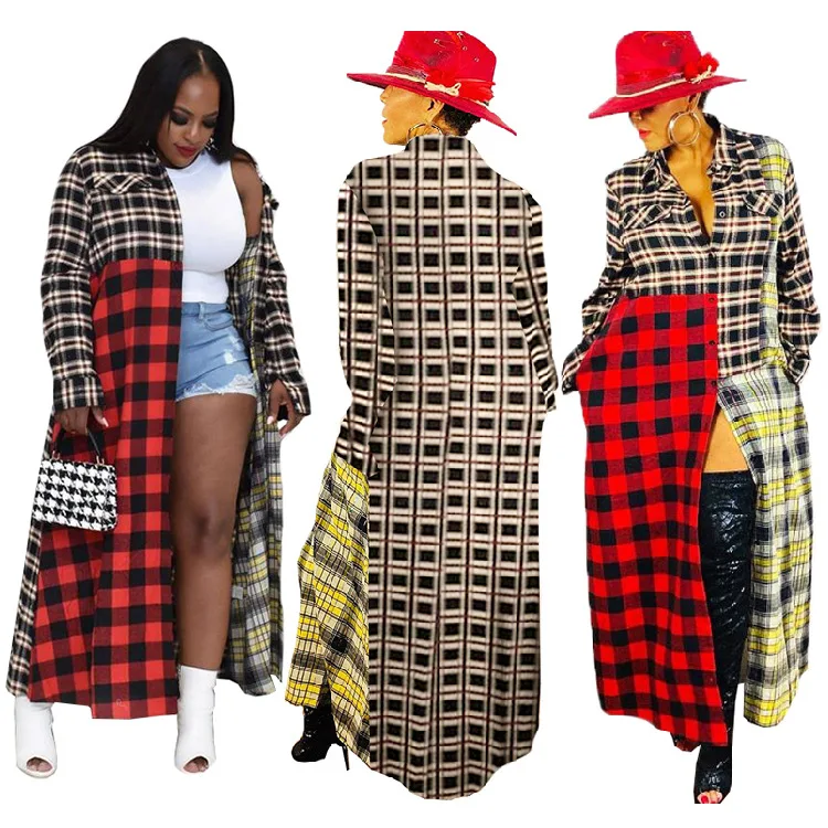2021 New Arrivals Women Printed Plaid Dress Ladies Multi Plaid Oversize Dress Long Sleeve Patchwork Dress For Women
2021 New Arrivals Women Printed Plaid Dress Ladies Multi Plaid Oversize Dress Long Sleeve Patchwork Dress For Women