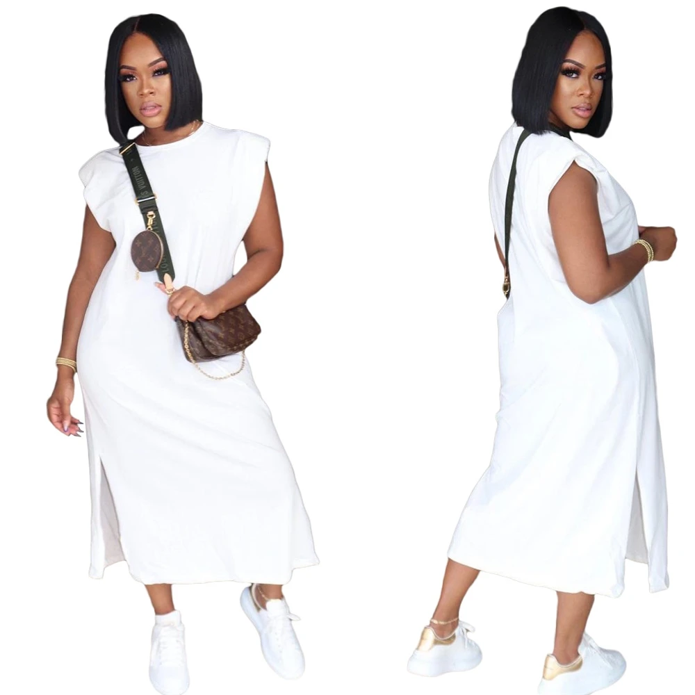 Casual Dresses New round neck casual summer no sleeve plain loose dress one women's dress new arrivals 2021
Casual Dresses New round neck casual summer no sleeve plain loose dress one women's dress new arrivals 2021