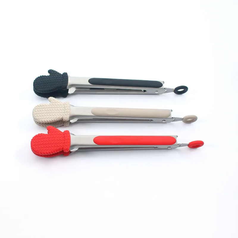 New Design Three Colors Cute Kitchen Essential Tool Silicone Tongs High Temperature Resistance Clamp For Baker Cook
New Design Three Colors Cute Kitchen Essential Tool Silicone Tongs High Temperature Resistance Clamp For Baker Cook
