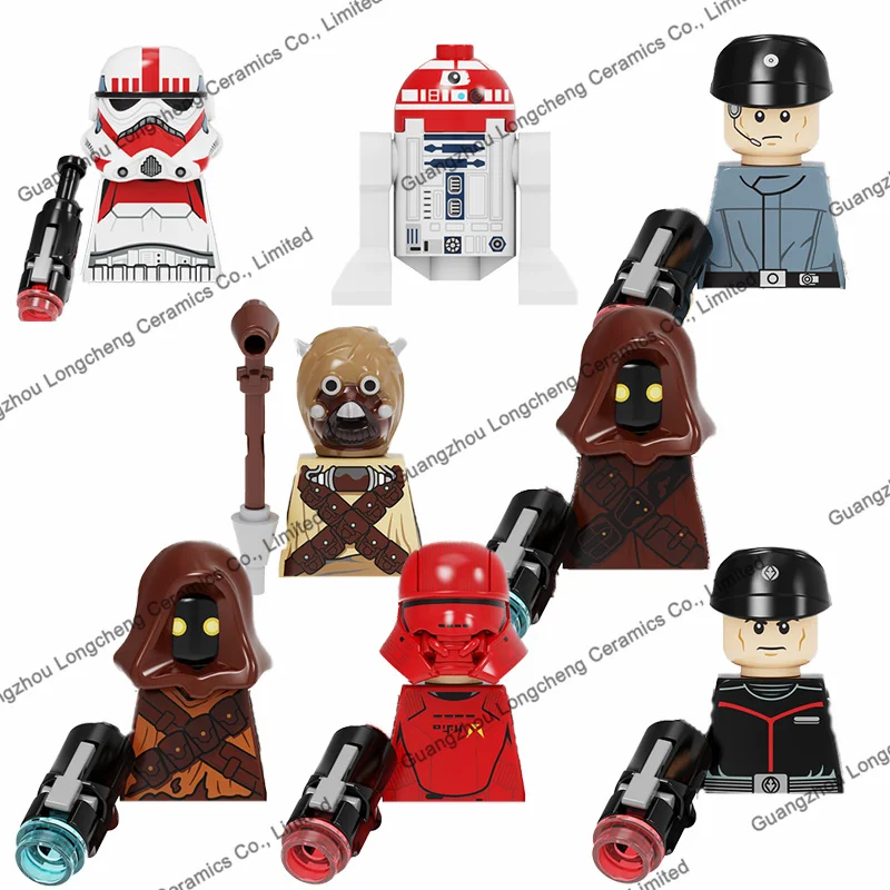 PG8288 Imperial Officer Trooper R2-T2 Tusken Raider JAWAS SW Space Wars Mini Action Figures Brick Building Block Toys Set Model
PG8288 Imperial Officer Trooper R2-T2 Tusken Raider JAWAS SW Space Wars Mini Action Figures Brick Building Block Toys Set Model
