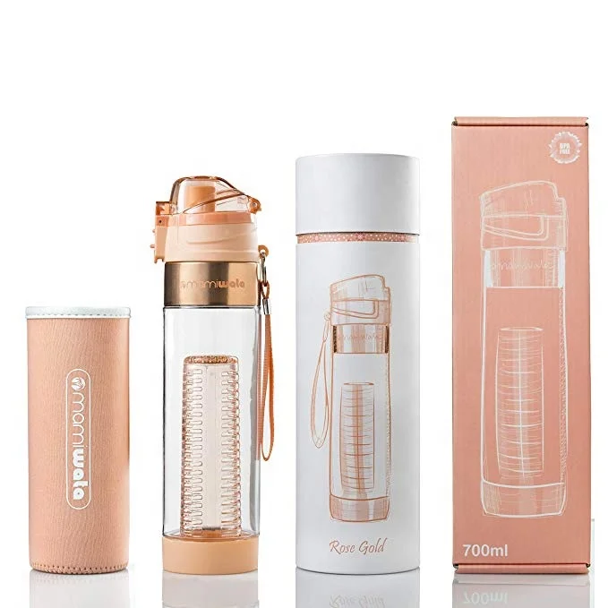 24oz Fruit Infuser Water Bottle Beautiful Gift Box Unique Stylish Design Insulating Sleeve, Customized color
24oz Fruit Infuser Water Bottle Beautiful Gift Box Unique Stylish Design Insulating Sleeve, Customized color