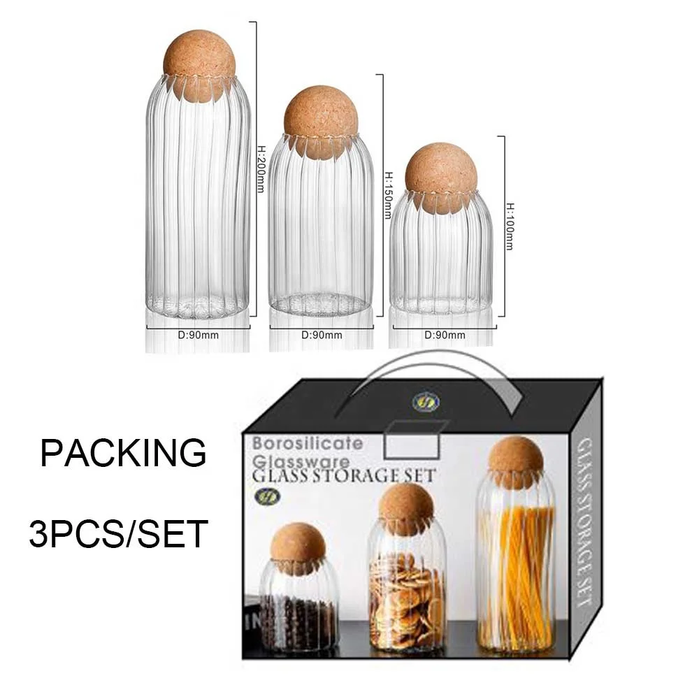 3Pcs Round Glass Food Storage Canister Glass Jar Wooden Glass Food Storage With Wood Lid Cork Ball, Transparent
3Pcs Round Glass Food Storage Canister Glass Jar Wooden Glass Food Storage With Wood Lid Cork Ball, Transparent
