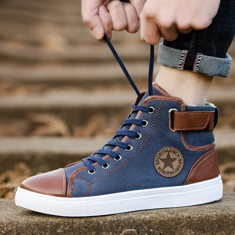 wholesale trendy lace up high top large size flat canvas couple men walking style casual shoes
wholesale trendy lace up high top large size flat canvas couple men walking style casual shoes